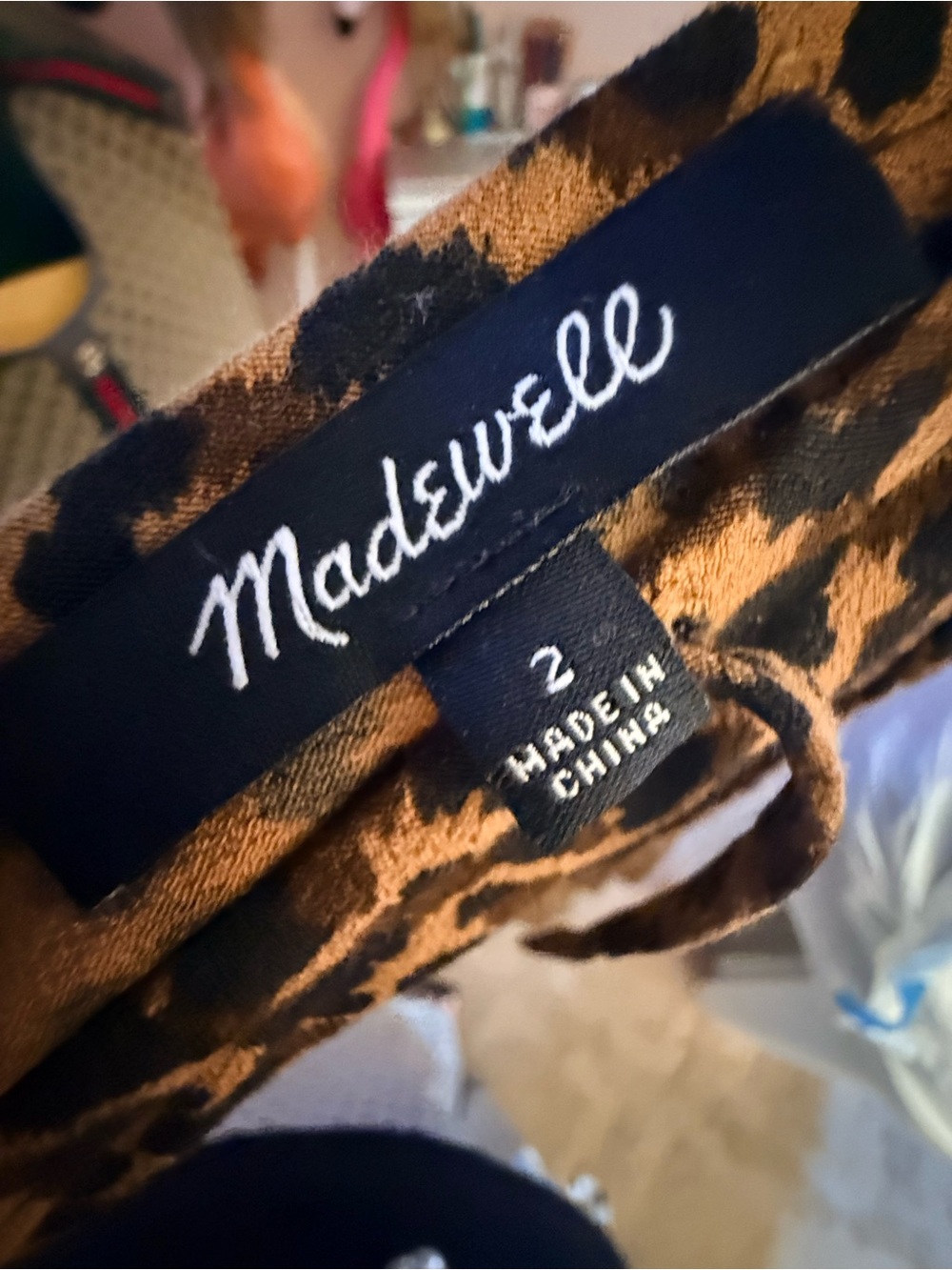 Madewell Size 2 Leopard Cheetah Print Midi Skirt Brown Black
